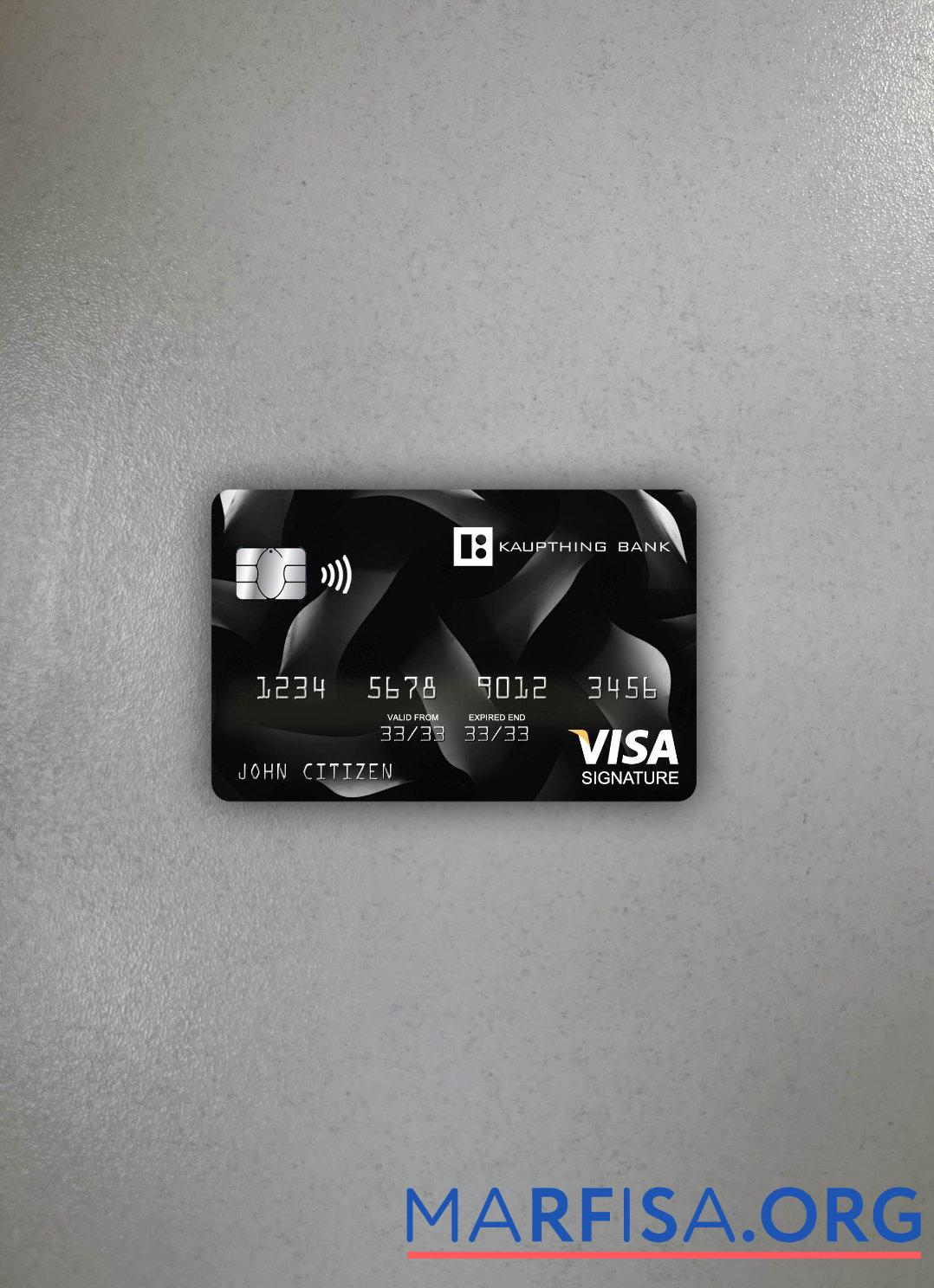 Downloadable Iceland Kaupthing visa signature card photolook front sample